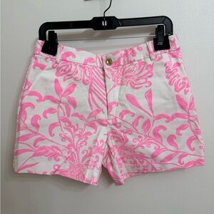 Lilly Pulitzer Pink and White Patterned Shorts